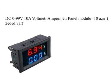 elektirik yuvası: Dc 0-99 volt 10 amper. Voltmeter ampermetr — 1