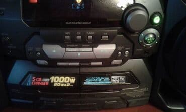 панасоник музыкальный центр: "Panasonic" musiqi mərkəzi satılır. 5 CD changer, iki kaset yeri, FM — 9