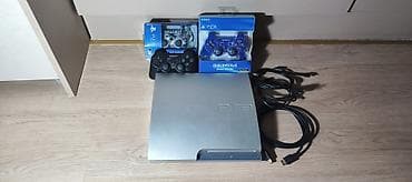 islenmis soba: Sony PlayStation 3 Slim (gümüş rəng) oyun konsolu dəsti Dəst tərkibi — 2