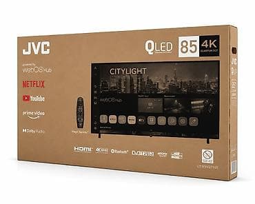 televizor youtube: Yeni Televizor JVC QLED 75" 4K (3840x2160), Pulsuz çatdırılma — 3