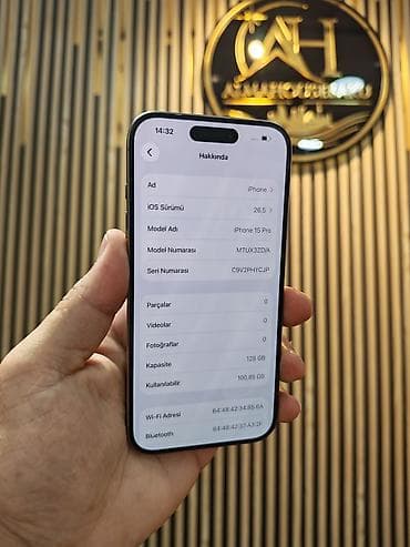 iphone 5: IPhone 15 Pro, 128 GB, Natural Titanium, Zəmanət, Simsiz şarj, Face ID — 2
