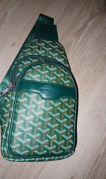 Yaşıl rəngli çiyin/qarın çantası (crossbody/sling bag) - Dizayn