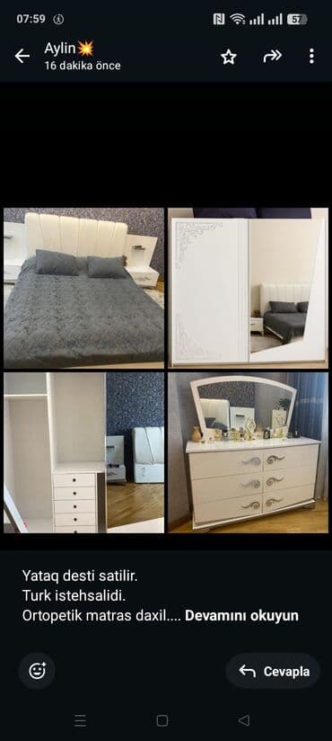 Təmir və tikinti: Yataq desti satilir. Turk istehsalidi. Ortopetik matras daxil — 1