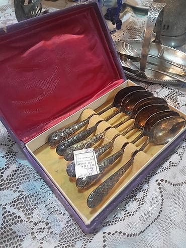 parça satışı: Gümüş çay qaşıqları dəsti – 6 ədəd - Material: 875 əyarlı gümüş — 1