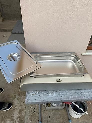 kafe avadanlıqları: İsti bufet/çefin qidasaxlayıcı vannası üçün üst modul və GN vannası — 4