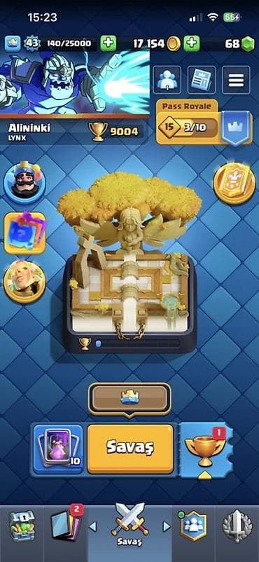 İdman və hobbi: Clash Royale hesabı - Kral səviyyəsi: 43 - Kubok: 9004+ - Qızıl: 17 — 1