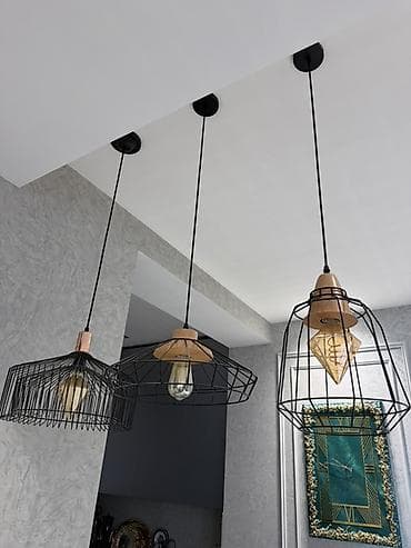 İşıqlandırma: Çılçıraq, 3 lampa, Metal — 6