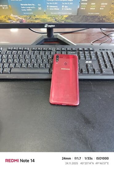 Honor: Samsung Galaxy A20s, 32 GB, rəng - Qırmızı, Barmaq izi — 2