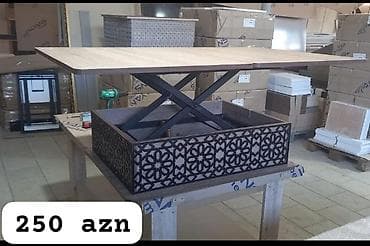 donuz əti satışı: Mətbəx üçün, Transformer, Dördbucaq masa, 6 stul — 2