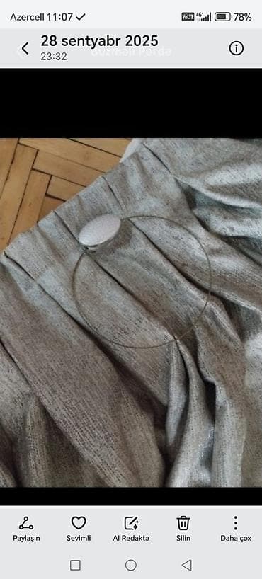 Şamdanlar: İşlənmiş, Vilyur Pərdə, rəng - Boz, Ünvandan götürmə — 6