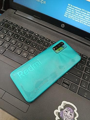 Adapterlər: Redmi 9T, 128 GB, rəng - Mavi, Barmaq izi — 3