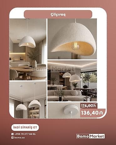 sintepon material: Çılçıraq, 1 lampa — 1