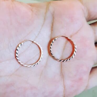 золотые комплекты с бриллиантами в баку: Серьги, Желтое золото, 585 проба, 1 г — 8