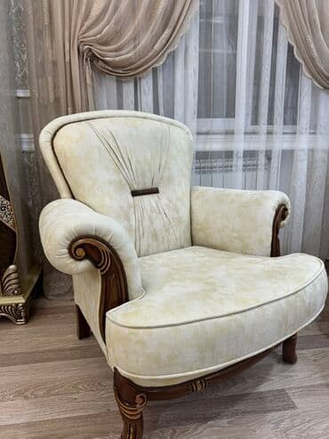 диван и 2 кресла: Диван, Б/у, Нераскладной, Без подьемного механизма, Велюровая ткань, Нет доставки — 5