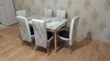 Masa və oturacaq dəstləri: 🇹🇷Turkiye istehsali. Metbex masa desti Masa 4oturacaq Masa 80*130 — 9