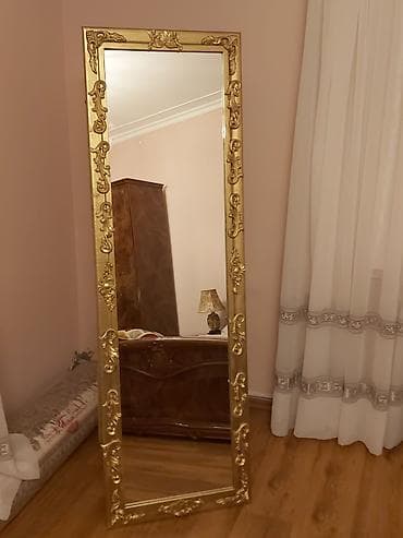 ev ucun dekorlar: Güzgü Döşəmə üstü, Düzbucaqlı, Dekorativ, Naxışlı — 6