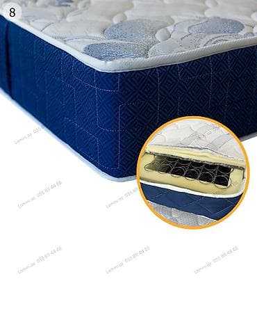 matraslar: Matras – 160 × 200 sm Rahat yuxu üçün ortopedik yaylı matras. Üst qat — 1