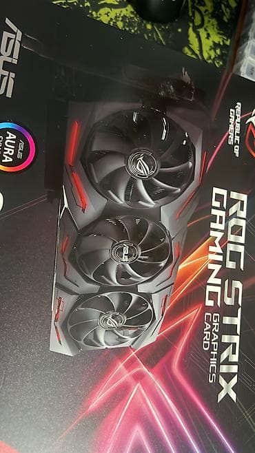 Monitorlar: Videokart Asus Radeon RX 5700 XT, 8 GB, İşlənmiş — 5