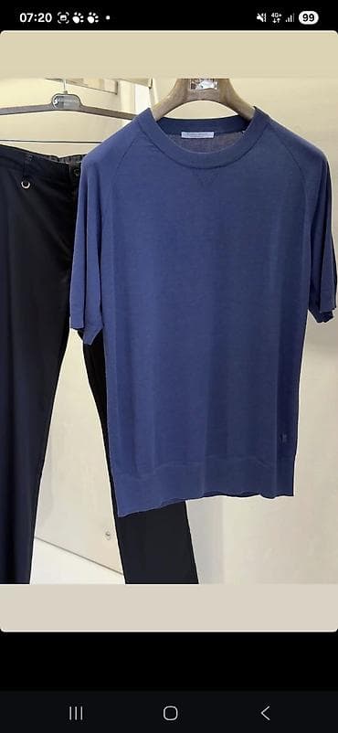 вязаные мужские пуловеры: Məhsul: Kişi trikotaj polo köynəyi - Dizayn: Klassik polo yaxa, ön — 6