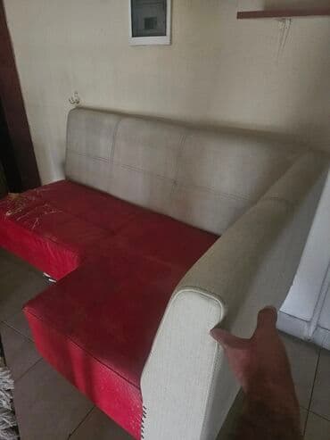 mətbəx ucun divan: Künc divan, Açılmayan, Bazasız, Süni dəri — 15