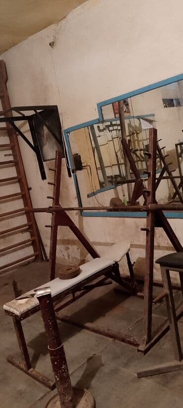 trinajor zali ucun avadanliqlar: Idman avadanlıqları paketi - Ştanq üçün skamya və dayaq: metal — 12