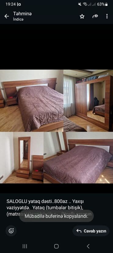 tuba: Təknəfərlik çarpayı, 2 tumba — 1