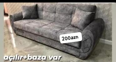 эконом мебель: Раскладной диван, Раскладной, С подъемным механизмом, Велюровая ткань — 3