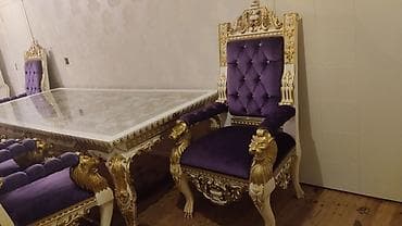 isdolar: Qonaq otağı üçün, Açılmayan, Dördbucaq masa, 8 stul — 1