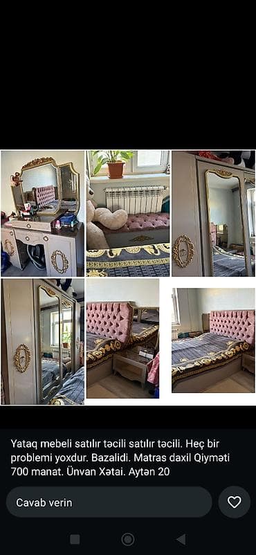 embawood kitab refi: Yataq otağı mebel dəsti Komplekt: - Bazalı iki nəfərlik çarpayı — 1