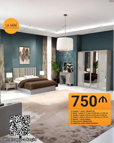 divan çarpayı: İkinəfərlik çarpayı, 2 tumba — 1