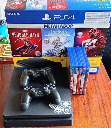 ps4 slim disk: Playstation 4 slim 1 tb Iki joystick 🕹️ original drift ilə digəri a — 1