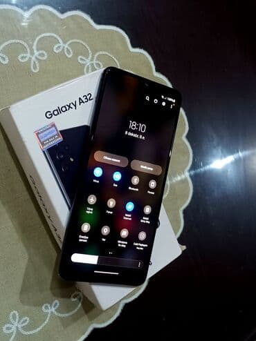 телефон флай металлический корпус: Samsung Galaxy A32, 128 GB, rəng - Qara, Zəmanət, Sensor, Barmaq izi — 8