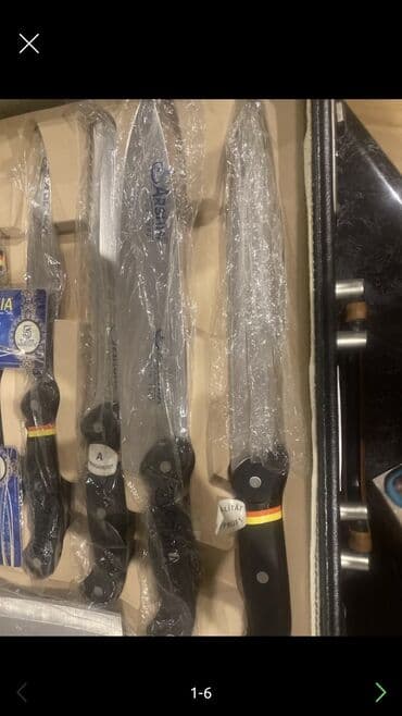 набор ножей: Bıcaq dəsti yeni cemodanda bir necəsi götrülüb qalanlar təzədir — 1