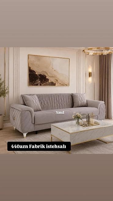 diva mebel: Mebel növü: 3 nəfərlik divan Rəng: Açıq boz Dizayn: Modern — 1