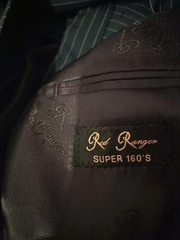 plaş kişi: Red Ranger kişi kostyumu – Super 160’s parça - Parça: Super 160’s — 1