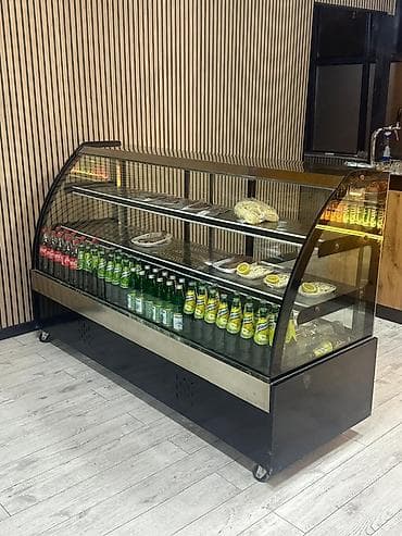 Şüşə vitrinli soyuducu stend - Kafe, restoran, xəzirətmə və qida