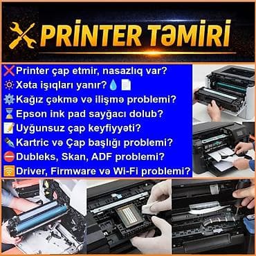 ремонт принтер: 🖨️Laserjet və İnkjet printerlərin təmiri ⚙️Nasazlıqların bərpa — 2