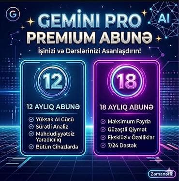 Biznes üçün program təminatı: GEMINI PRO Premium Abunə – işinizi və dərslərinizi asanlaşdırmaq üçün — 1