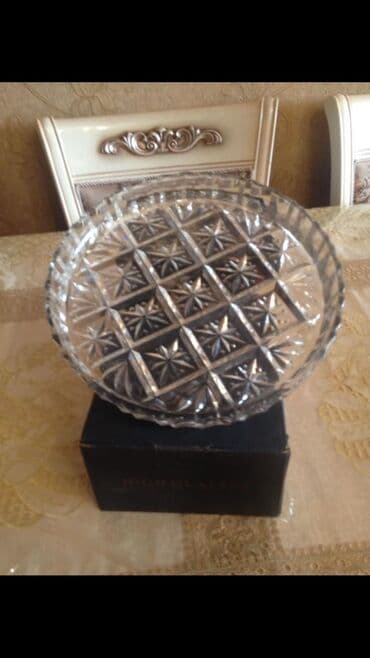 вазы для фруктов и конфет: Şüşə/kristal dekorativ meyvə qabı - Material: qalın şüşə/kristal - — 2