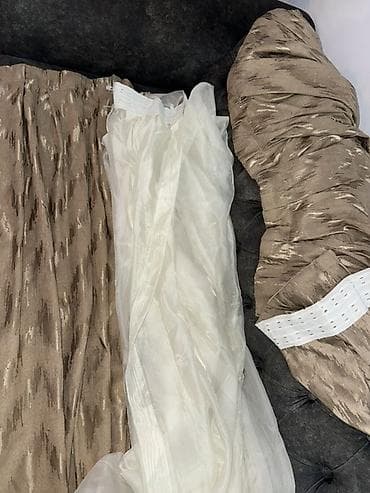 maqnit perde: Qonaq otağı üçün dekorativ pərdə dəsti 4 ədəd dekor perde ölçüleri 2 — 2