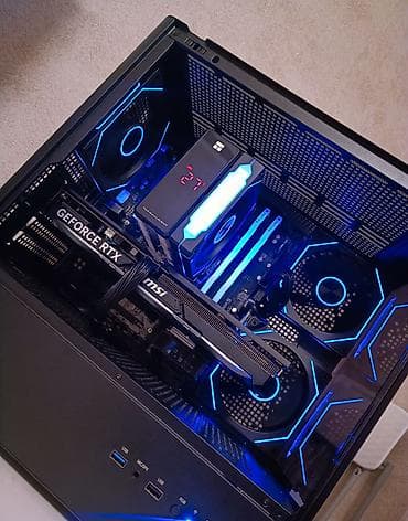 Masaüstü kompüterlər və iş stansiyaları: Intel Core i5-14400 MSI Ventus OC RTX 4060 TI ASRock B760M WIFI DDR5 — 3