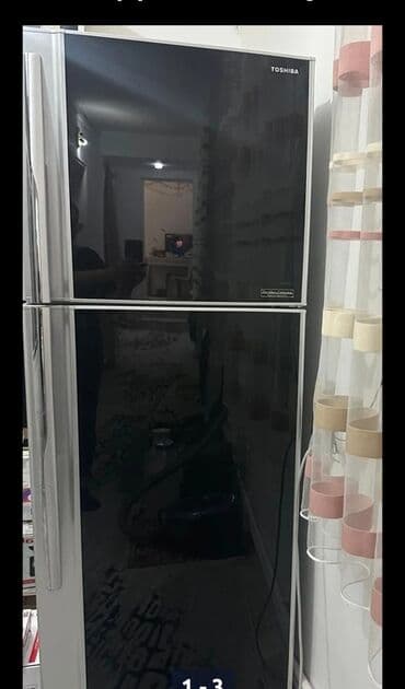 İşlənmiş 4 qapılı Toshiba Soyuducu Satılır, rəng - Qara