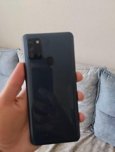 philips xenium 9@9z: Samsung Galaxy A21S, 32 GB, rəng - Qara, Barmaq izi — 2