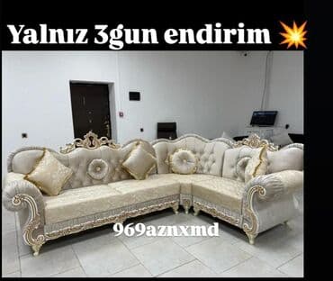 Künc divan, Yeni, Açılmayan, Bazasız, Parça, Şəhərdaxili pulsuz çatdırılma