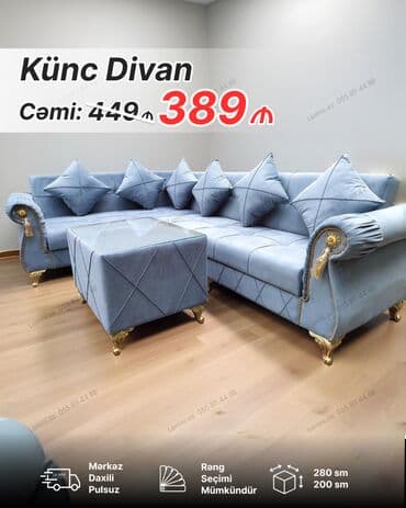 Çarpayılar: Künc divan, Yeni, Açılan, Bazalı, Vеlur parça, Şəhərdaxili pulsuz çatdırılma — 4