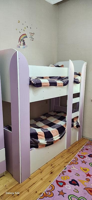 shkaf mebel: Oğlan və qız üçün, 2 təknəfərlik çarpayı, Dolab — 7