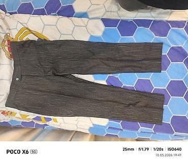 mini geyim: Kişi üçün üçlük kostyum dəsti – klassik pinstripe (nazik ağ zolaqlı) — 4