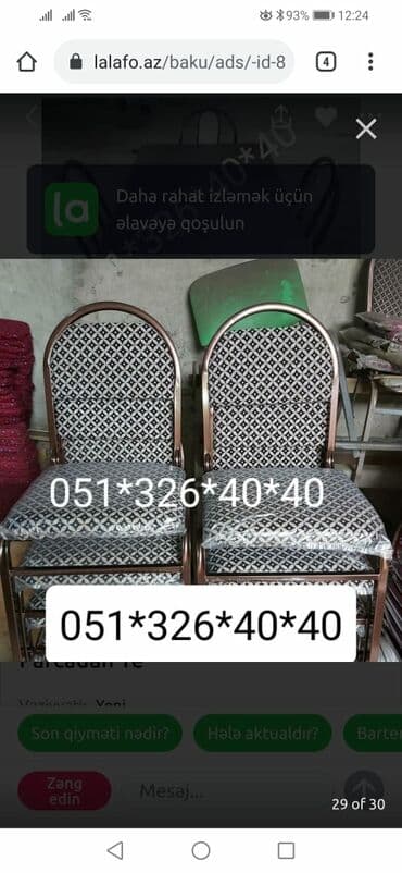 deri parça: Stul Stol 13 azn den 20 azn dek Istediyiniz Rengde Kojadan ve Parcadan — 7