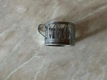 icki: Metall fincanaltı tutacağı (stəkancıq üçün dəmir qol) - Material — 1