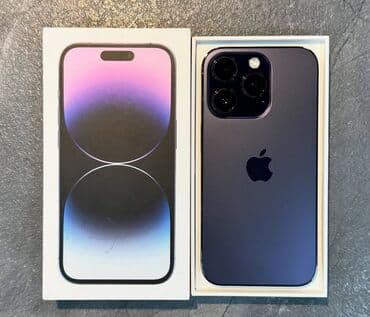 IPhone 14 Pro, 256 GB, Deep Purple, Zəmanət, Face ID, Sənədlərlə